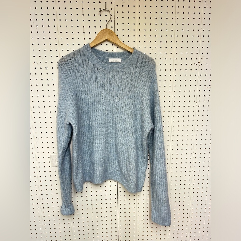 Oak + Fort Light Blue Oversized Sweater